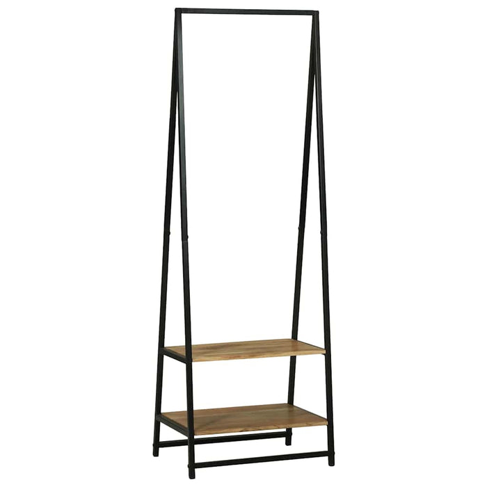 Stendibiancheria Nero 60 x 45 x 180 cm Legno massello di acacia 374114