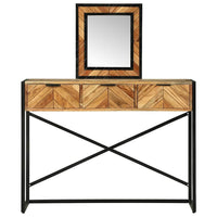 Tavolo da Trucco con cassetto Marrone 100 x 40 x 120 cm 374115