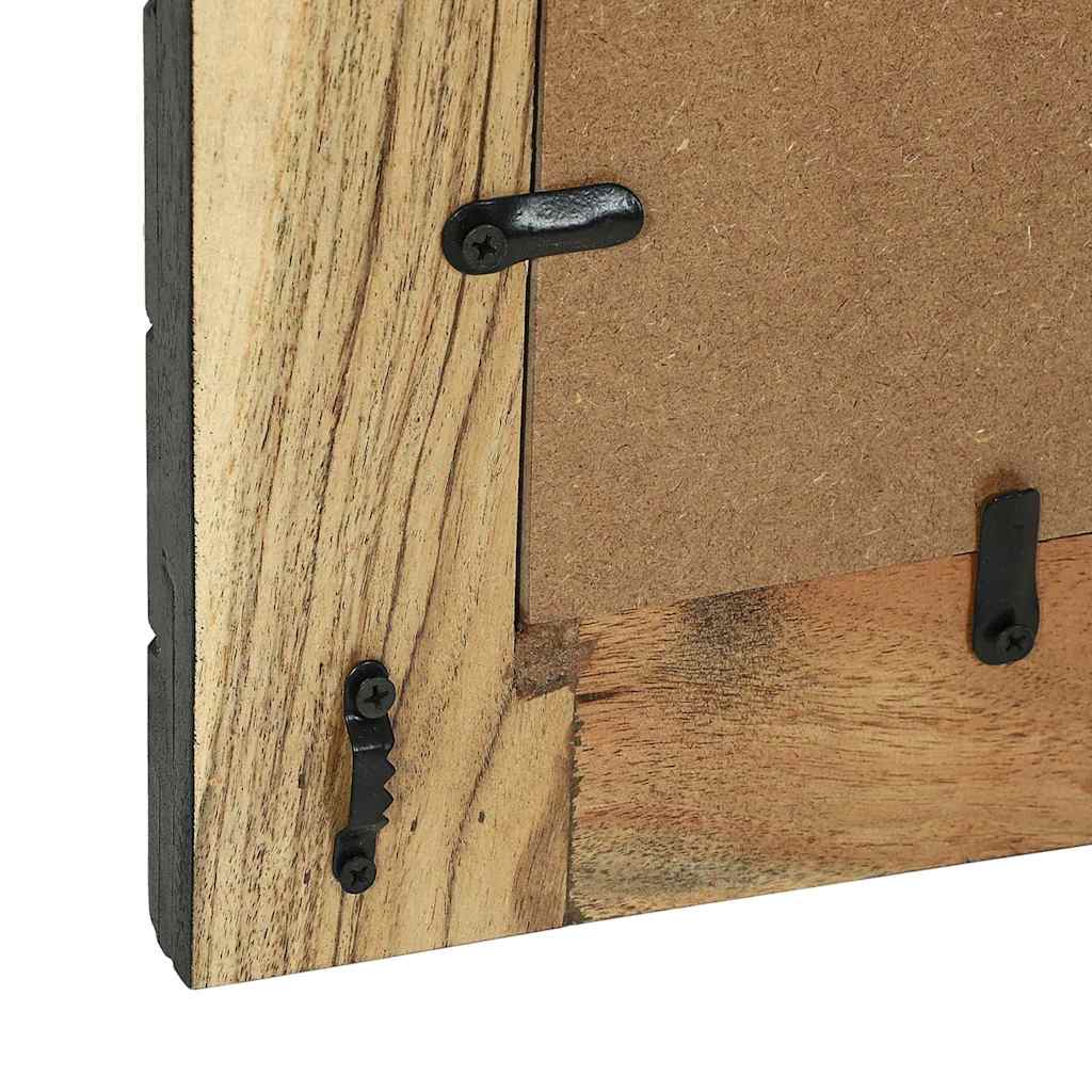 Specchio da parete Rettangolare-Specchio a Muro-Specchio Decorativo Nero e Marrone 50 x 2 x 50 cm