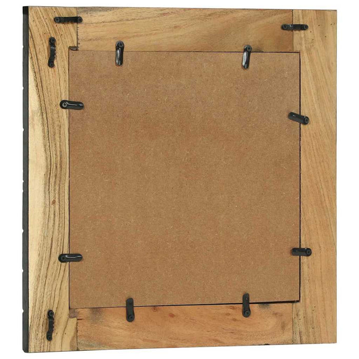 Specchio da parete Rettangolare-Specchio a Muro-Specchio Decorativo Nero e Marrone 50 x 2 x 50 cm