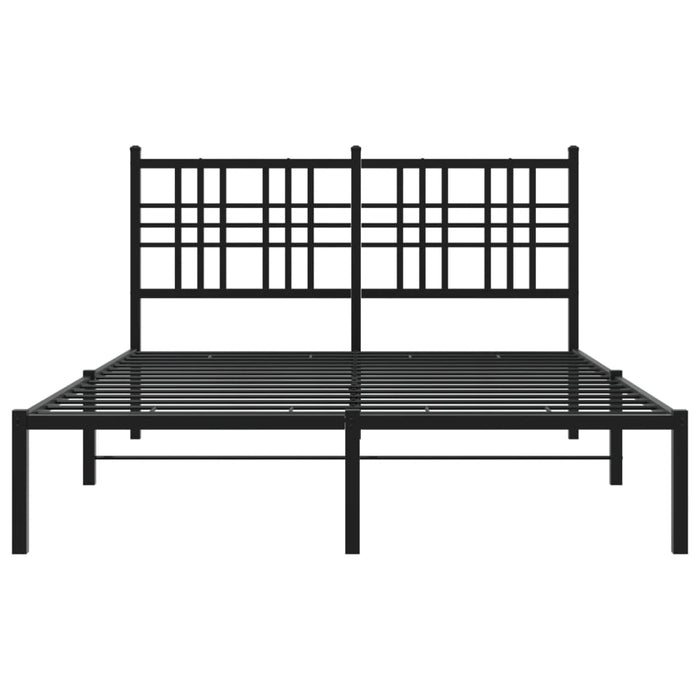 Giroletto con Testiera in Metallo Nero 120x190 cm 376321