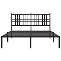 Giroletto con Testiera in Metallo Nero 135x190 cm 376323