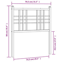 Testiera in Metallo Nero 75 cm 376350