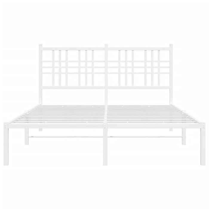 Giroletto con Testiera in Metallo Bianco 120x200 cm 376371