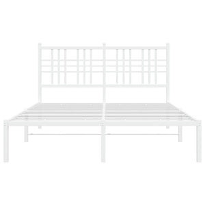 Giroletto con Testiera Metallo Bianco 140x200 cm 376374