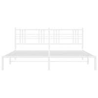 Giroletto con Testiera Metallo Bianco 180x200 cm 376377