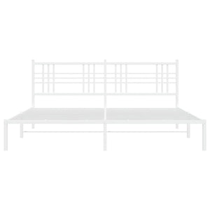 Giroletto con Testiera Metallo Bianco 183x213 cm 376378