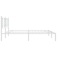 Giroletto con Testiera Metallo Bianco 183x213 cm 376378