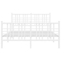 Giroletto con Testiera e Pediera Metallo Bianco 120x190 cm 376388