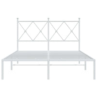 Giroletto con Testiera Metallo Bianco 120x190 cm 376548