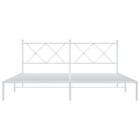 Giroletto con Testiera Metallo Bianco 180x200 cm 376555