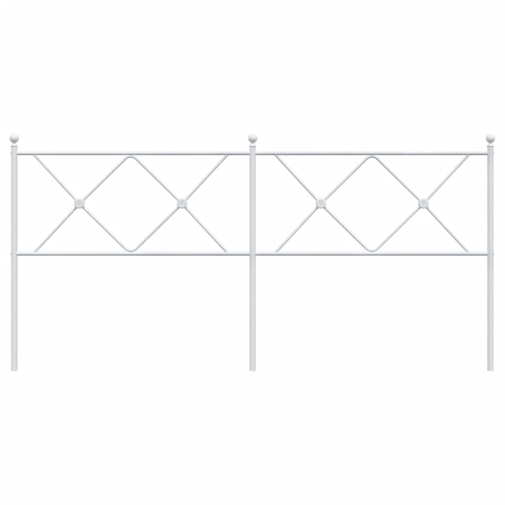 Testiera in Metallo Bianco 180 cm 376587