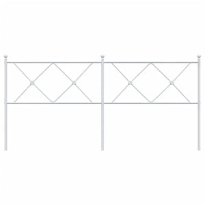 Testiera in Metallo Bianco 180 cm 376587