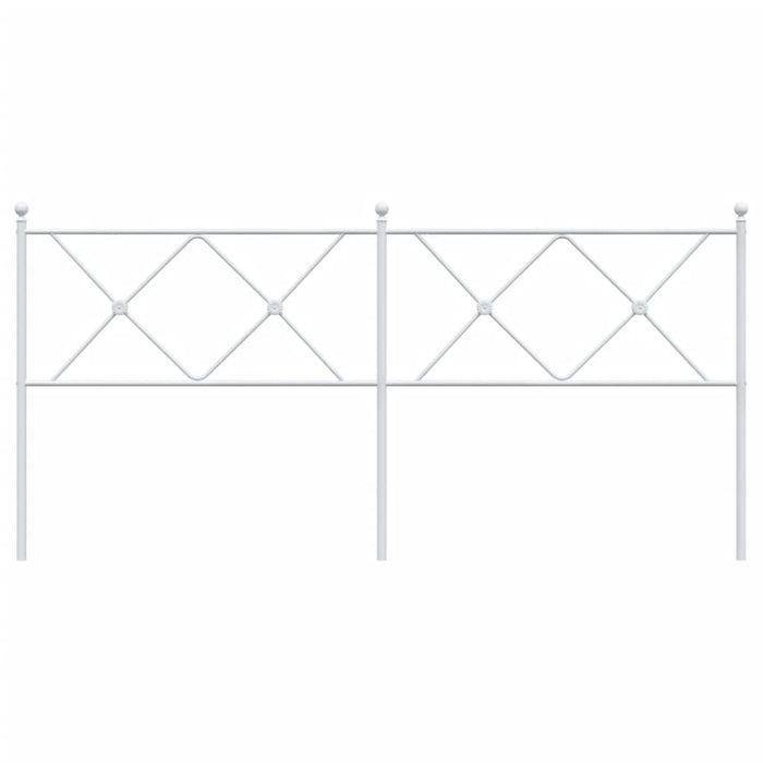 Testiera in Metallo Bianco 180 cm 376587