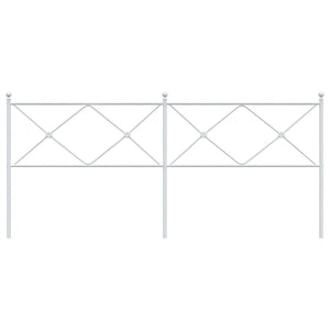 Testiera in Metallo Bianco 193 cm 376588