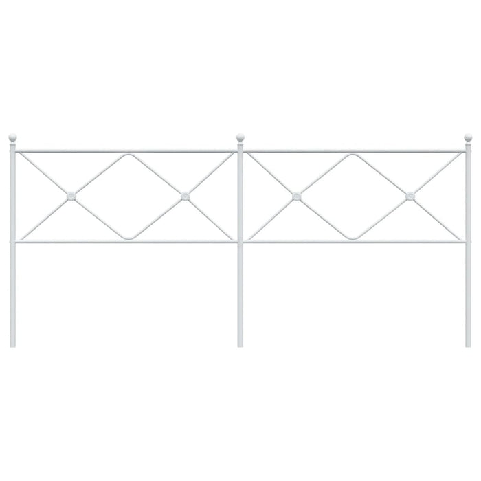 Testiera in Metallo Bianco 193 cm 376588