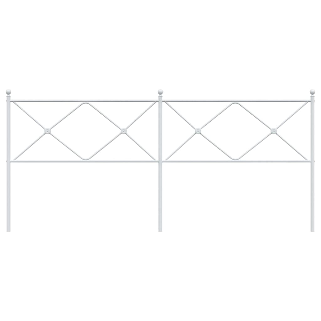 Testiera in Metallo Bianco 200 cm 376589