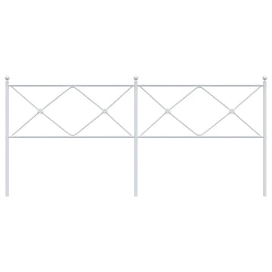 Testiera in Metallo Bianco 200 cm 376589