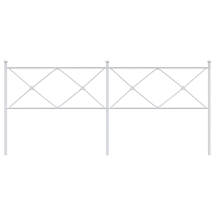Testiera in Metallo Bianco 200 cm 376589