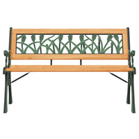 Panca da Giardino 116 cm in Legno Massello di Abete e Acciaio 366535