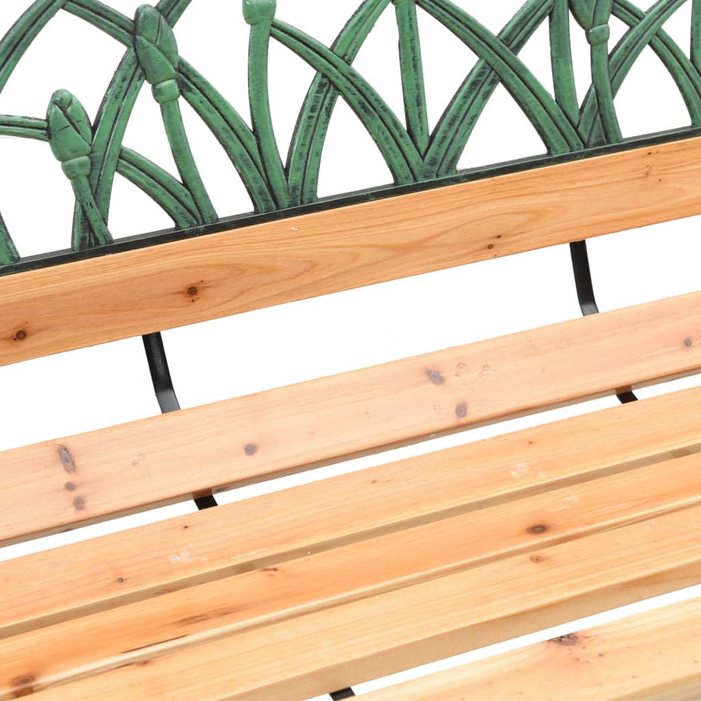 Panca da Giardino 116 cm in Legno Massello di Abete e Acciaio 366535