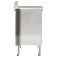 Tavolo da Lavoro per Cucina con Ante Scorrevoli in Acciaio Inox 376441