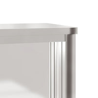 Mobile Cucina da Parete con Ante Scorrevoli in Acciaio Inox 376442