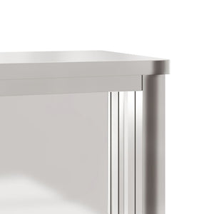 Mobile Cucina da Parete con Ante Scorrevoli in Acciaio Inox 376442