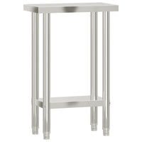 Tavolo da Lavoro da Cucina 55x30x85 cm in Acciaio Inossidabilecod mxl 134732