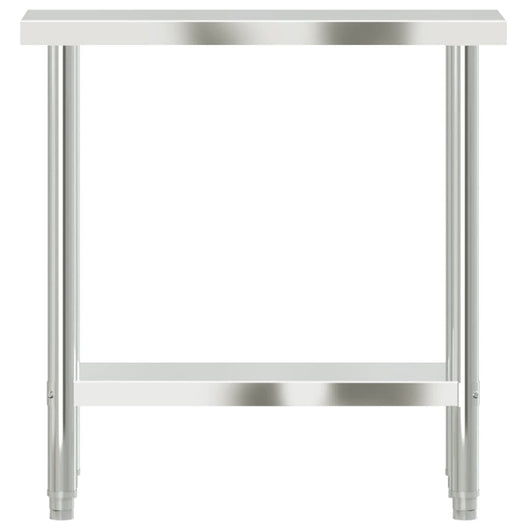 Tavolo da lavoro professionale da cucina 825 x 30 x 85 cm in acciaio inox 02_0045406
