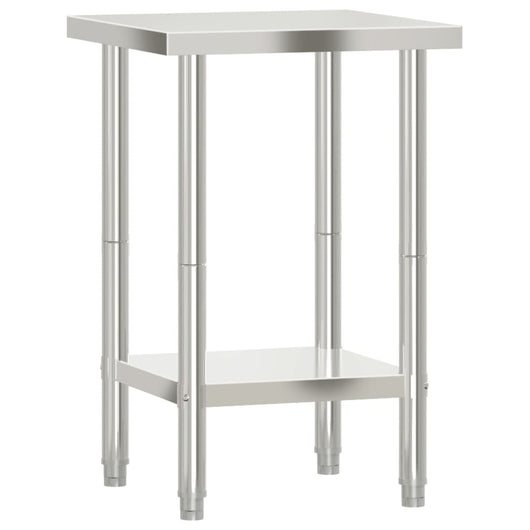 Tavolo da Lavoro da Cucina 55x55x85 cm in Acciaio Inossidabile 376453