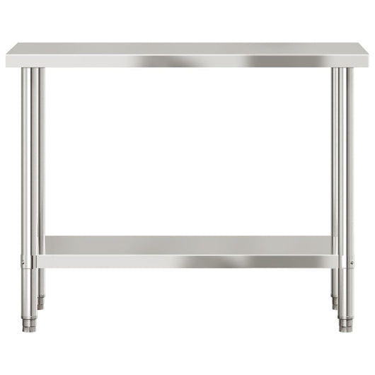 Tavolo da lavoro professionale da cucina 110 x 55 x 85 cm in acciaio inox 02_0045403