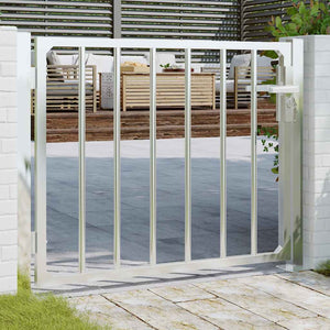 Cancello da giardino 100x70 cm in acciaio inox 376468