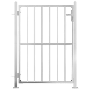 Cancello da giardino 100x120 cm in acciaio inox 376470