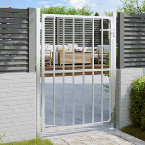 Cancello da giardino 100x120 cm in acciaio inox 376470