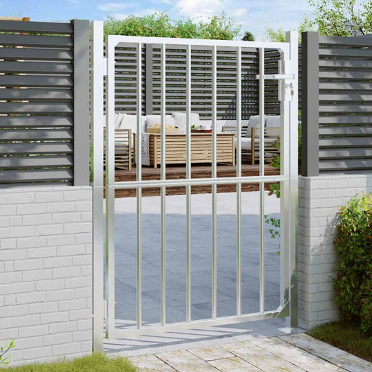 Cancello da giardino 100x120 cm in acciaio inox 376470