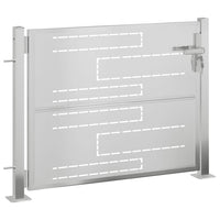 Cancello da giardino 100x70 cm in acciaio inox 376474