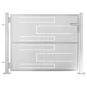 Cancello da giardino 100x70 cm in acciaio inox 376474