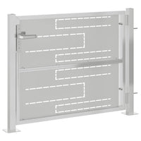 Cancello da giardino 100x70 cm in acciaio inox 376474