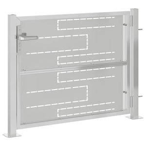 Cancello da giardino 100x70 cm in acciaio inox 376474