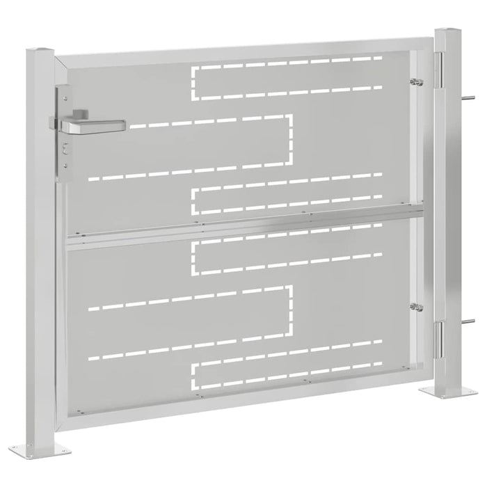 Cancello da giardino 100x70 cm in acciaio inox 376474