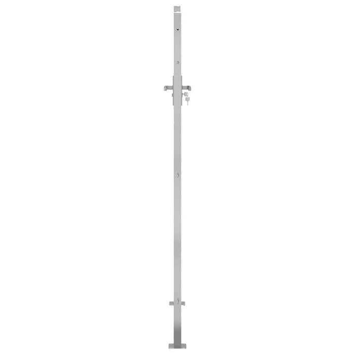 Cancello da giardino 100x176 cm in acciaio inox 376478
