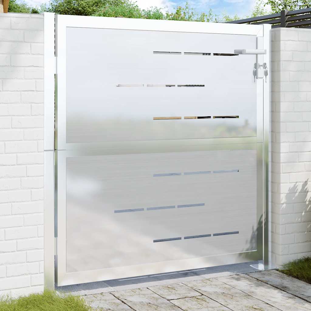 Cancello da Giardino 100x100 cm in Acciaio Inossidabilecod mxl 117054