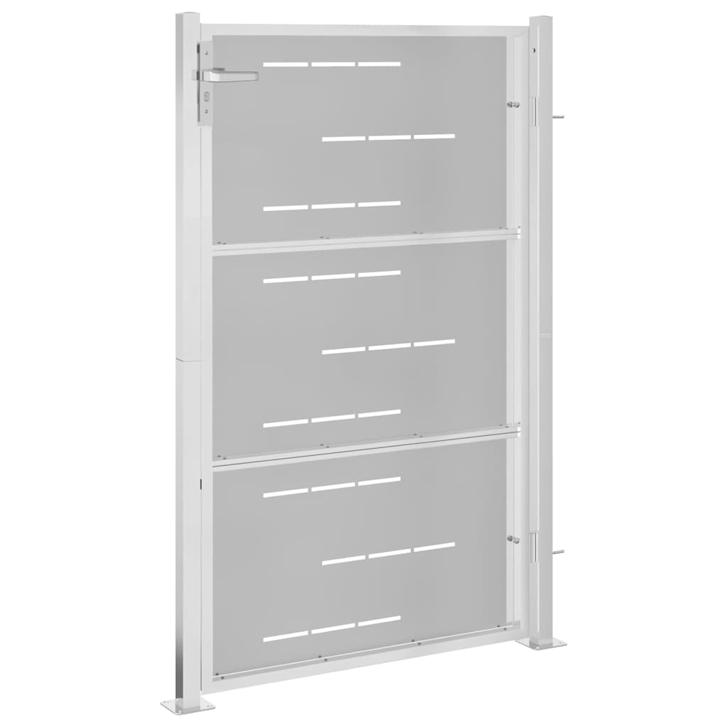 Cancello da giardino 100x114 cm in acciaio inox 376482