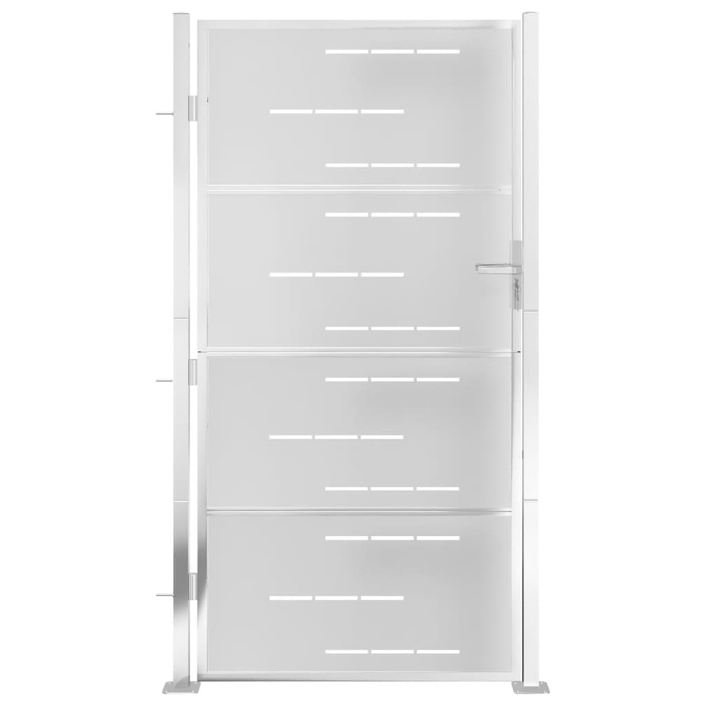 Cancello da giardino 100x196 cm in acciaio inox 376485