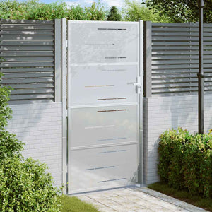 Cancello da giardino 100x196 cm in acciaio inox 376485