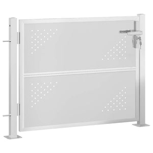 Cancello da giardino 100x70 cm in acciaio inox 376486