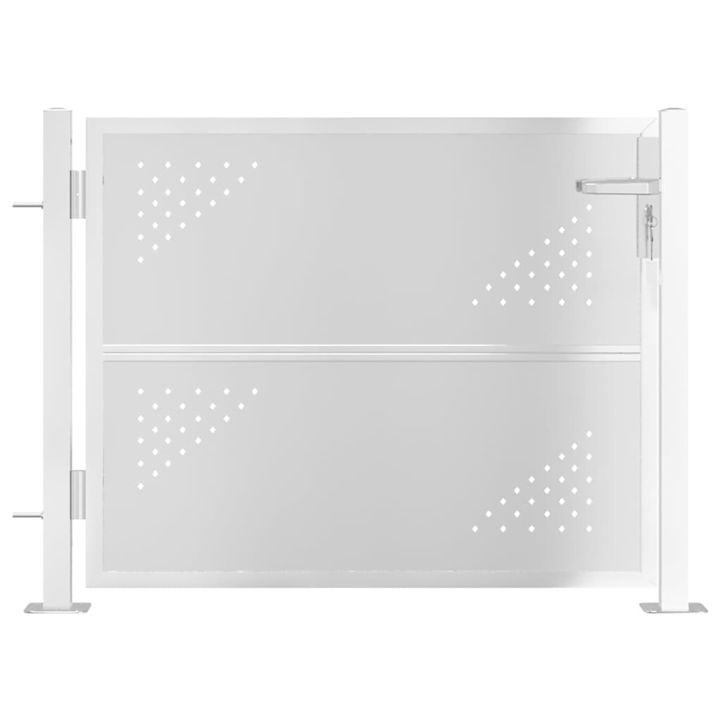 Cancello da giardino 100x70 cm in acciaio inox 376486