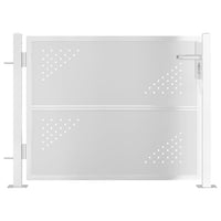 Cancello da giardino 100x70 cm in acciaio inox 376486