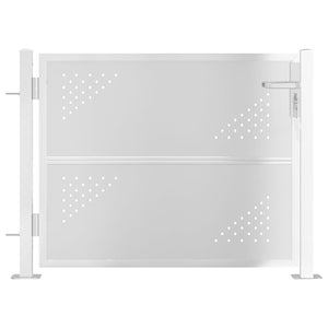 Cancello da giardino 100x70 cm in acciaio inox 376486